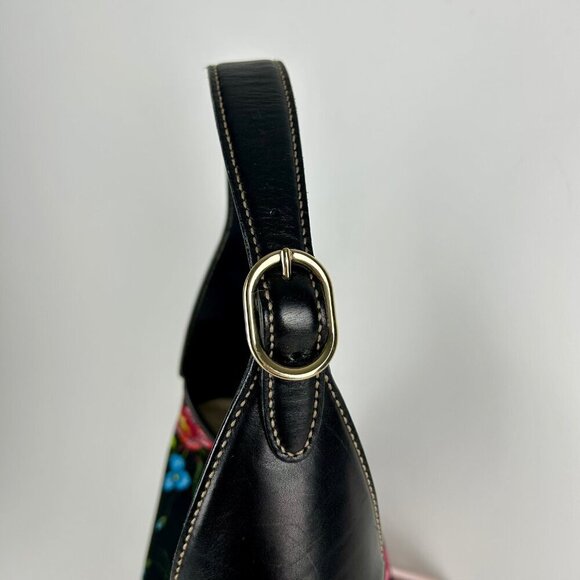 GUCCI FLORA JACKIE PRINTED CANVAS HOBO SHOULDER BAG - Picture 6 of 12